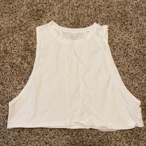 Simple White Aerie Sleeveless Crop Top